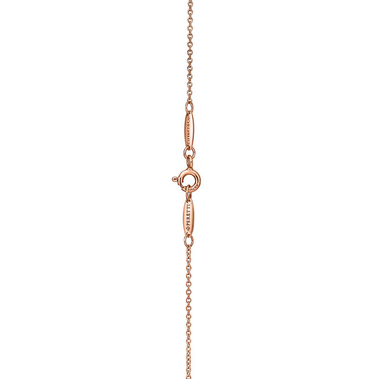 T*f*ny elsa peretti® bean® design pendant in rose gold, 6.5 mm