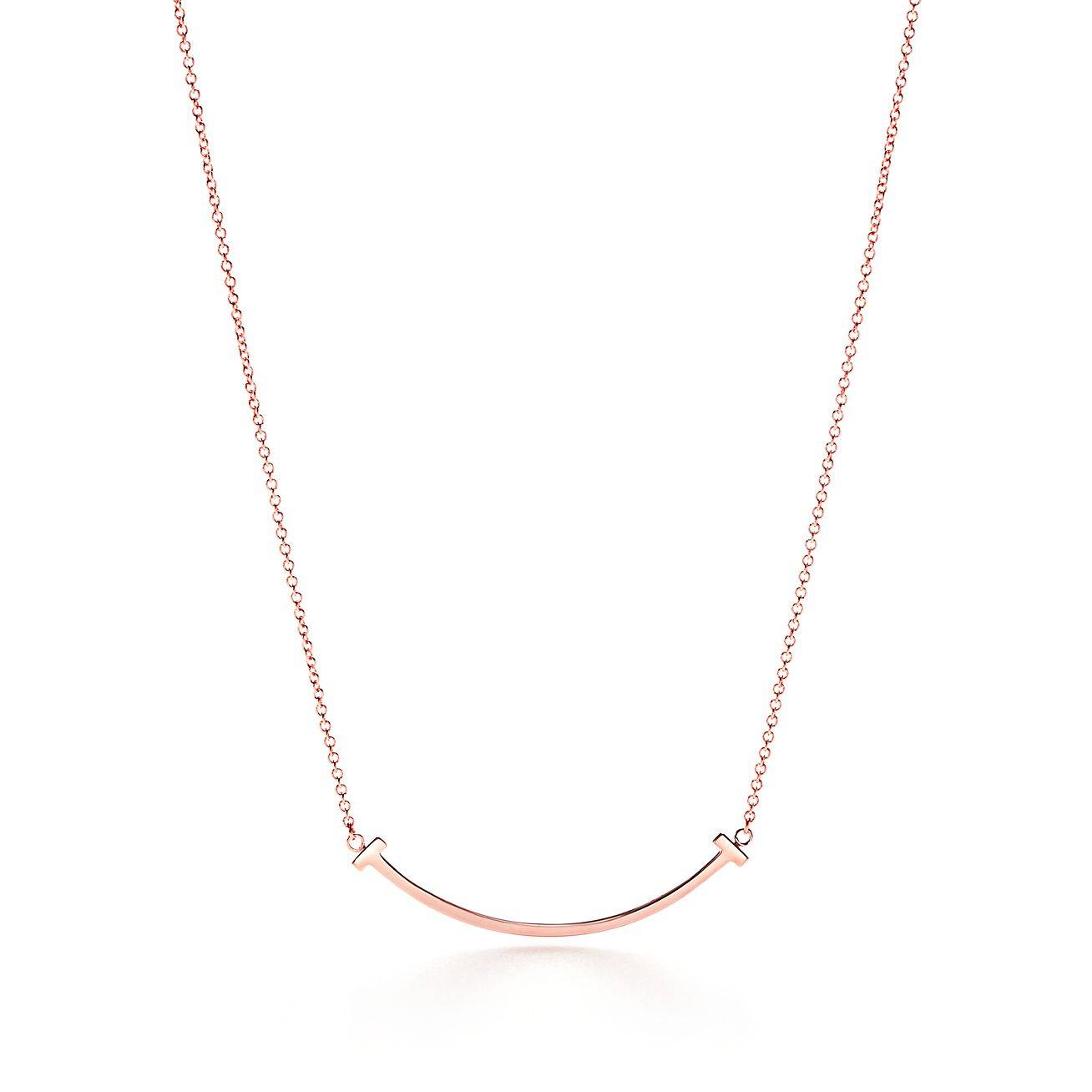 T*f*ny t smile pendant in rose gold, small