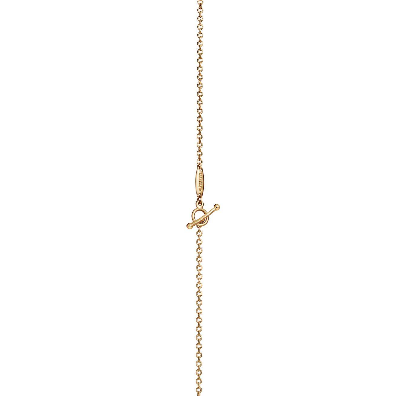 T*f*ny elsa peretti® color by the yard sprinkle necklace in gold with emeralds and diamonds