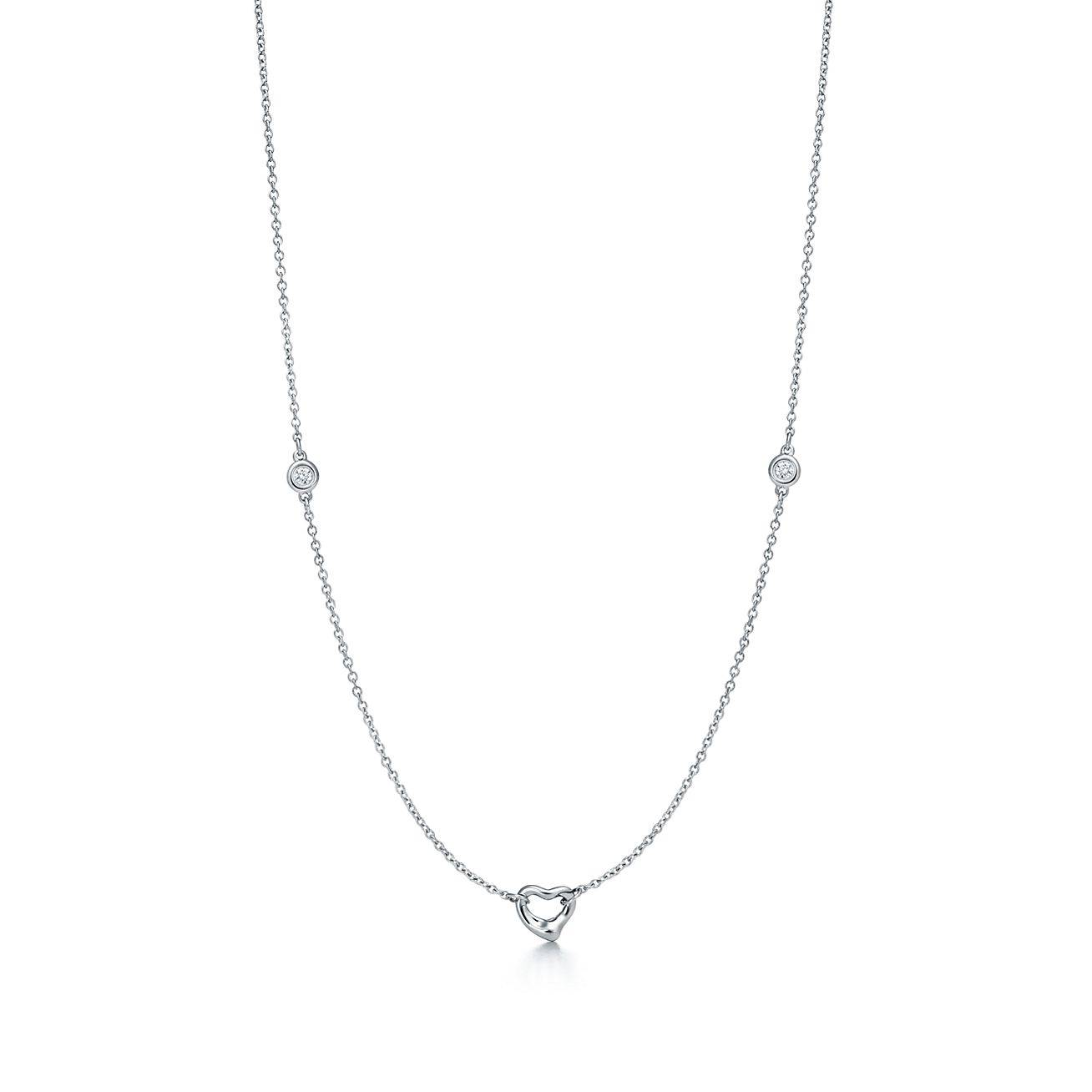 T*f*ny  elsa peretti® diamonds by the yard® open heart necklace