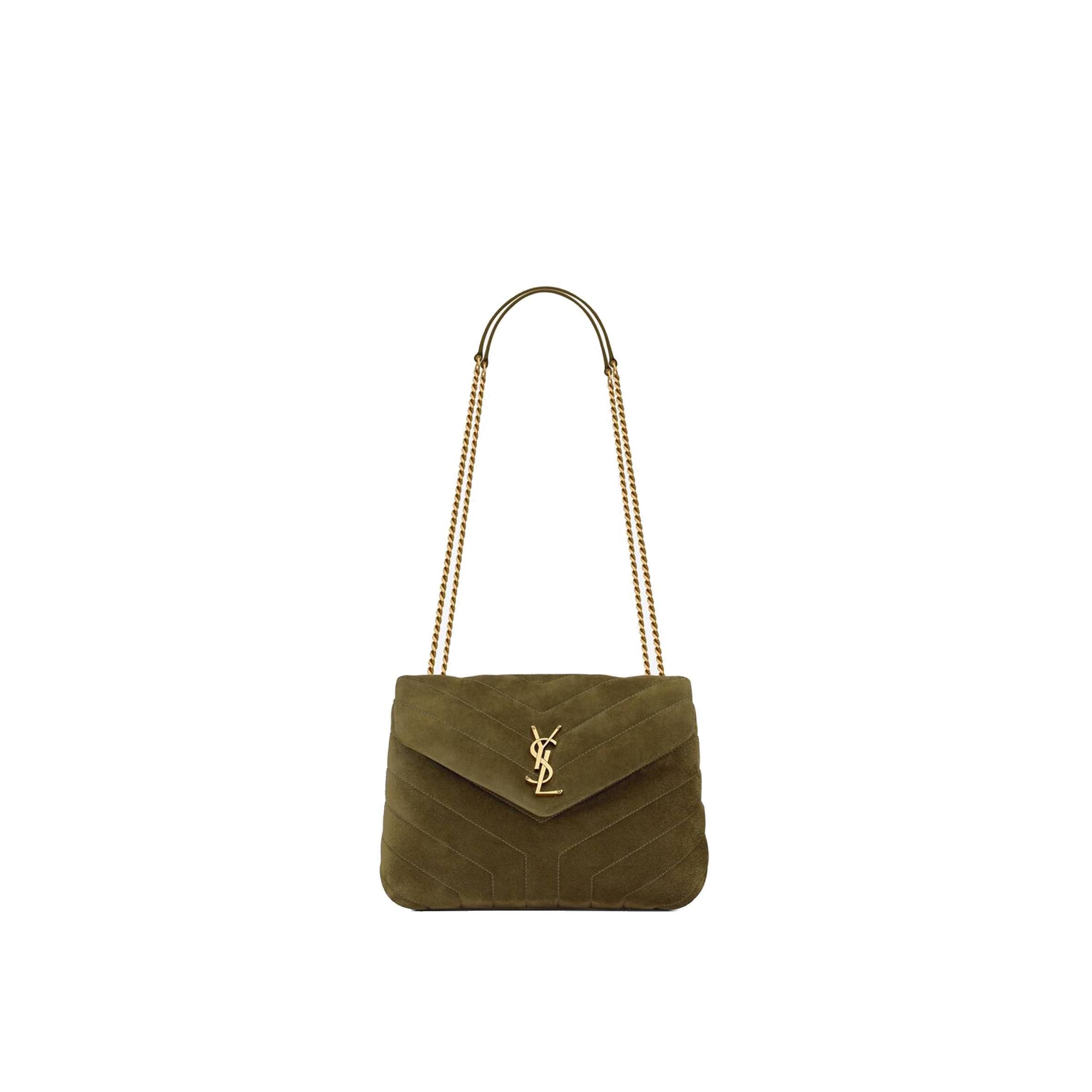 YSL LOULOU SMALL IN QUILTED "Y" SUEDE 4946991U8673206 (23*17*9cm)