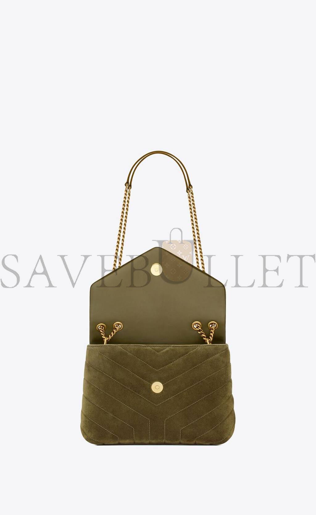 YSL LOULOU SMALL IN QUILTED "Y" SUEDE 4946991U8673206 (23*17*9cm)