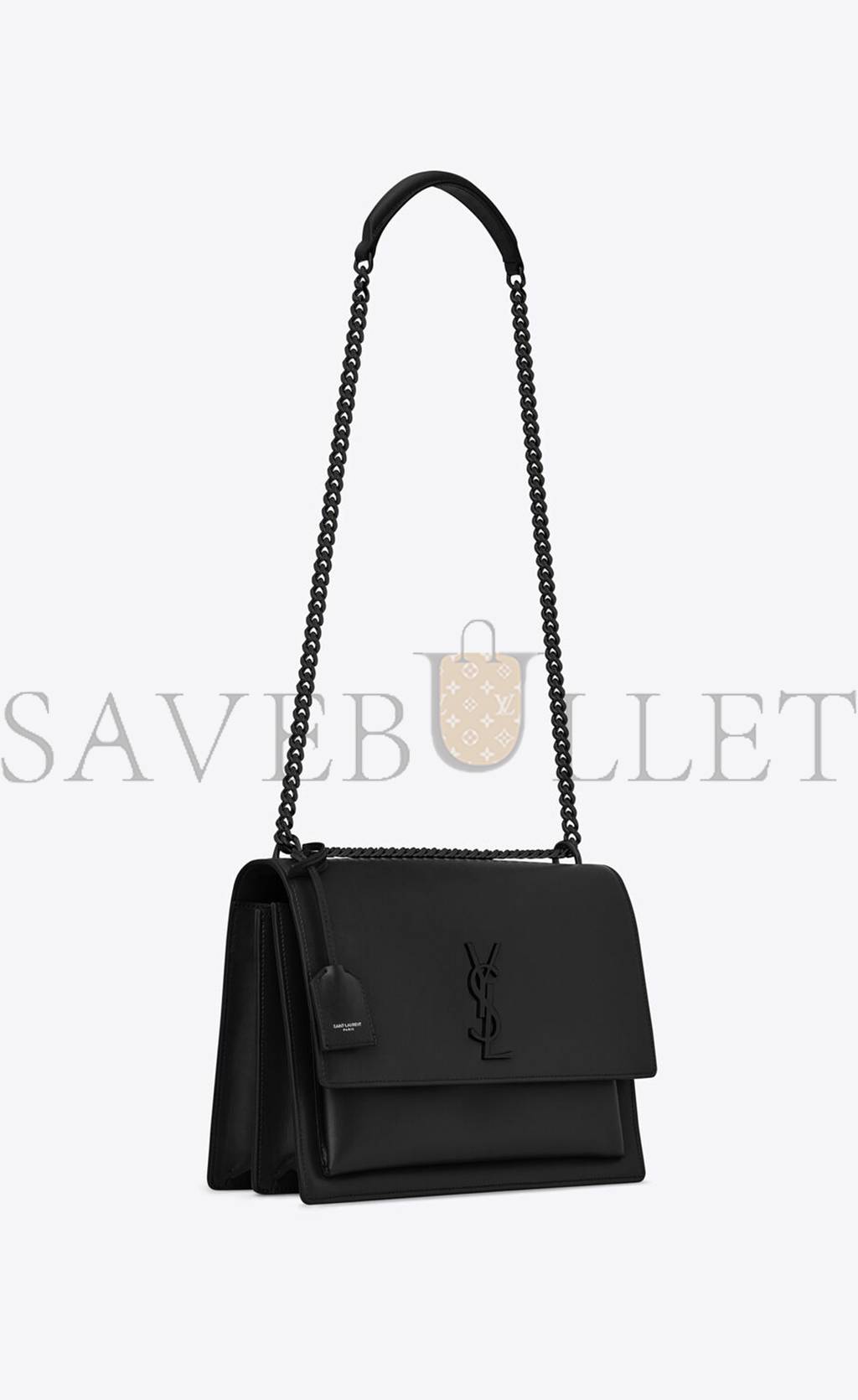 YSL SUNSET LARGE CHAIN BAG IN SMOOTH LEATHER 498779D420U1000 (27*18*8cm)