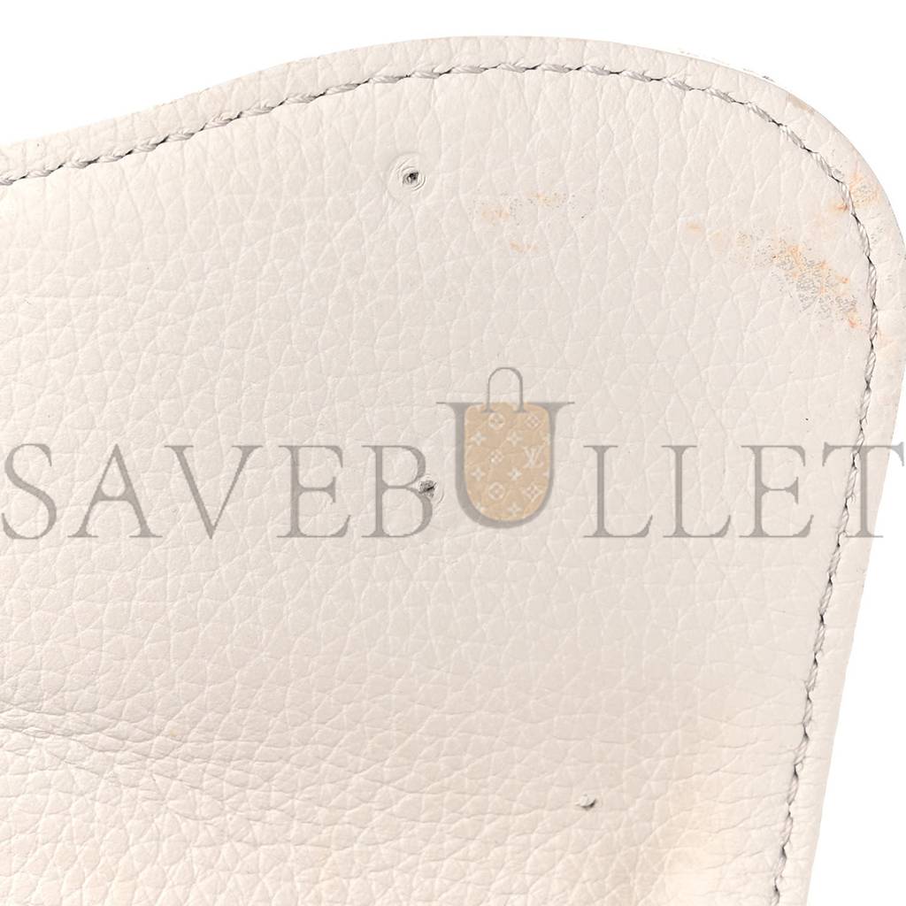 D*or homme oblique jacquard calfskin mini saddle backpack beige (23*18*8.9cm)