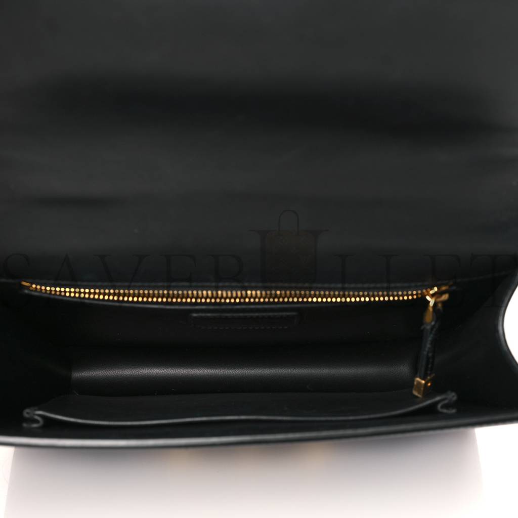 D*or smooth calfskin 30 montaigne flap bag black (23*18*4.4cm)