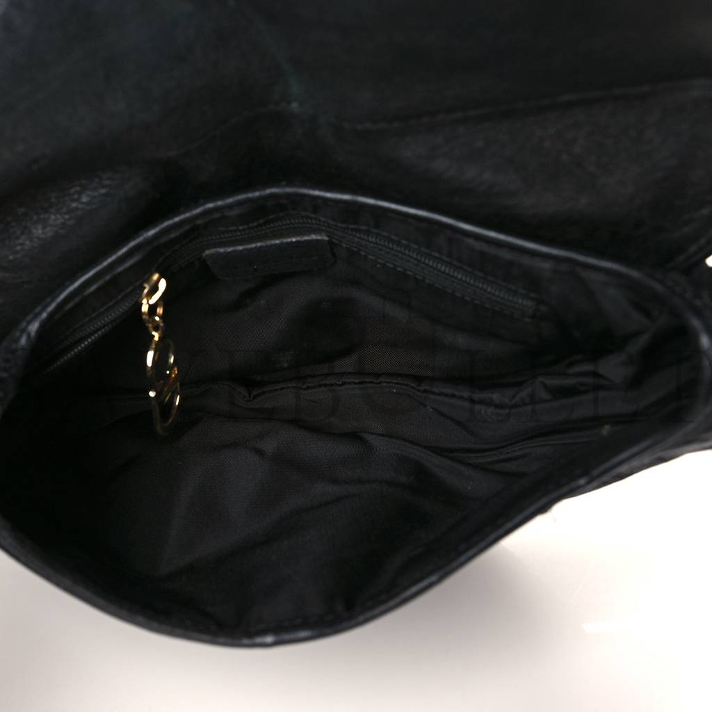 D*or shiny goatskin saddle bag black (25*19*3.8cm)