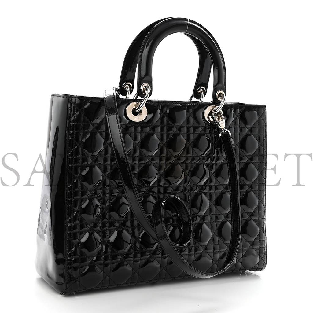 D*or patent cannage large lady D*or black (32*25*12.1cm)