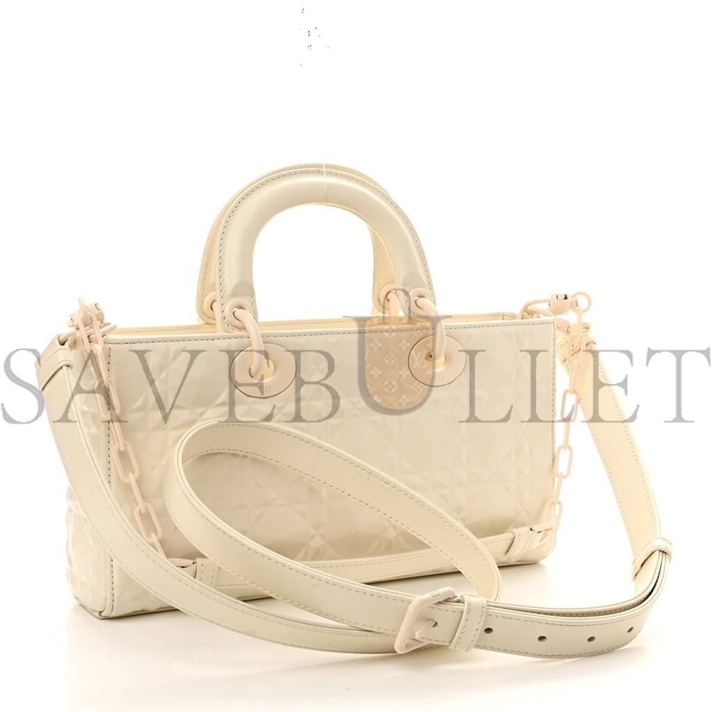 D*or lambskin cannage medium lady d-joy latte (26*14*5.7cm)