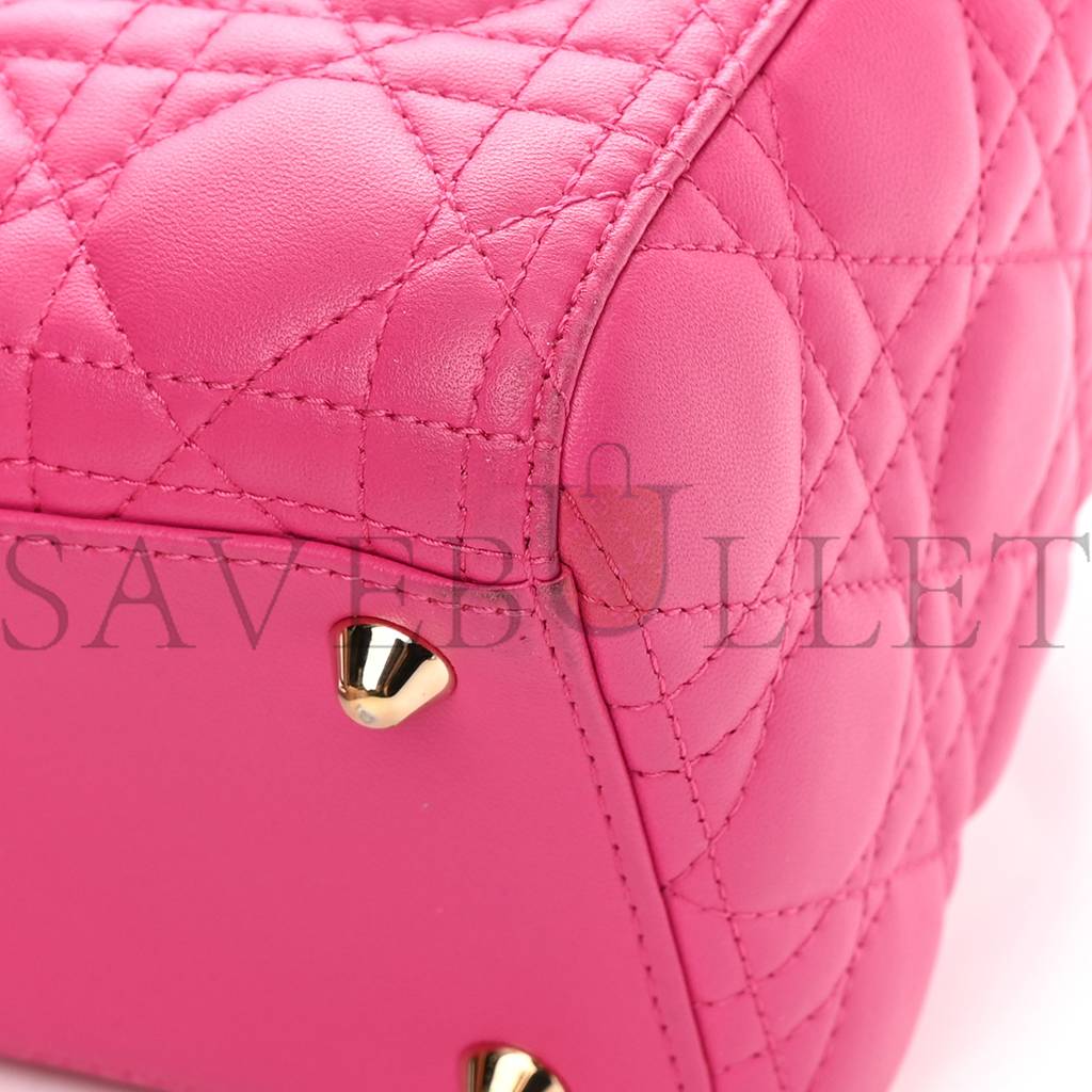 D*or lambskin cannage large lady D*or fuchsia (32*25*8.9cm)