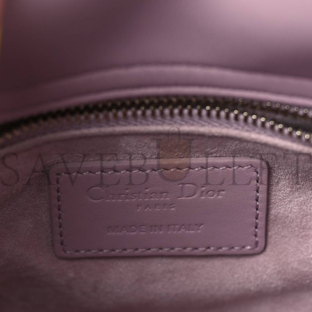 D*or ultra matte calfskin cannage mini lady D*or lavender (17*15*7.6cm)