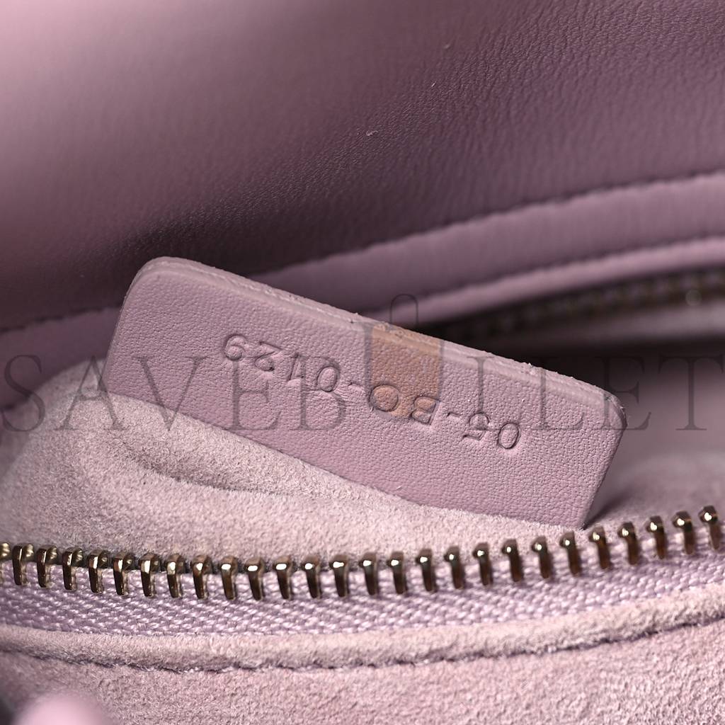 D*or ultra matte calfskin cannage mini lady D*or lavender (17*15*7.6cm)