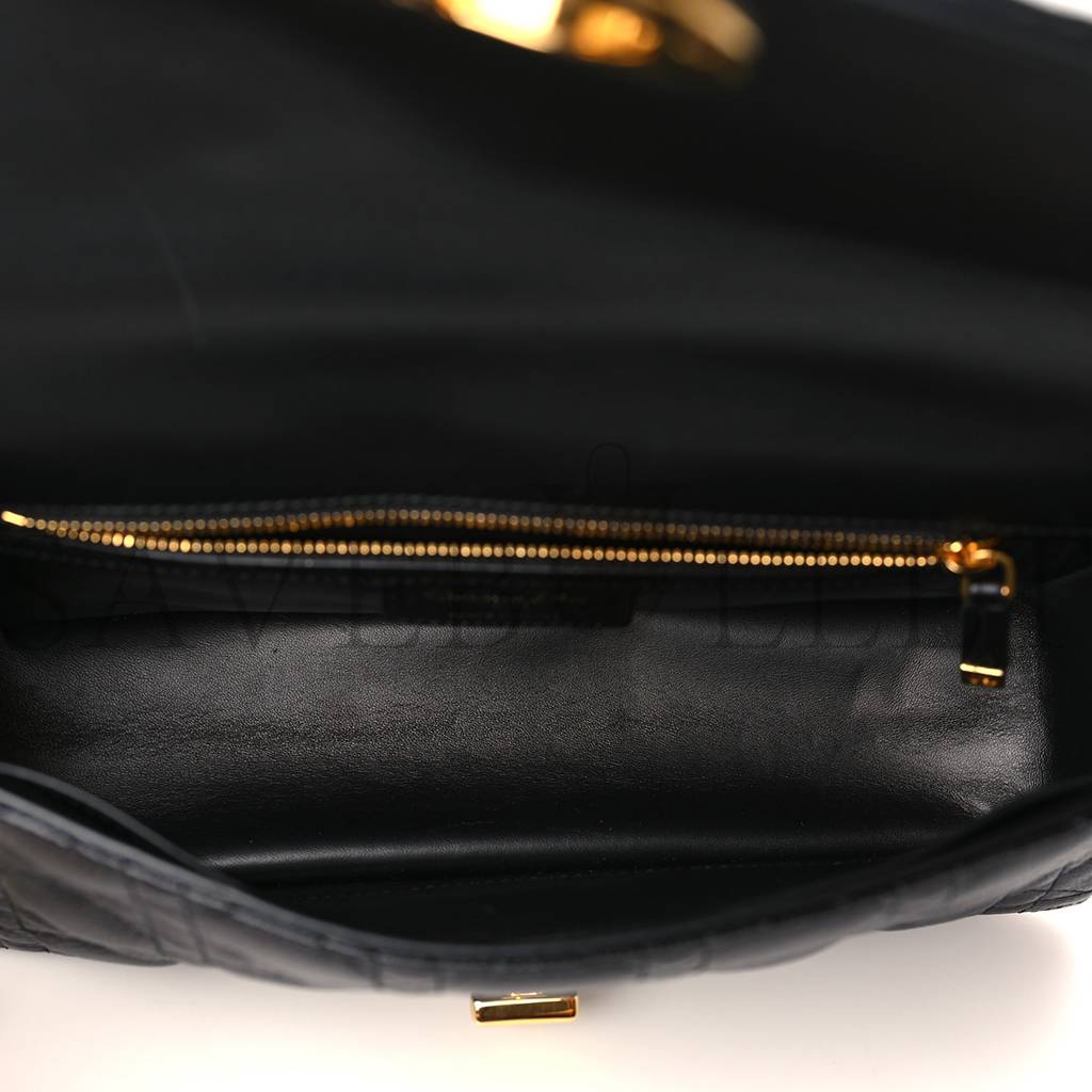 D*or calfskin cannage medium caro bag black (25*15*8.9cm)