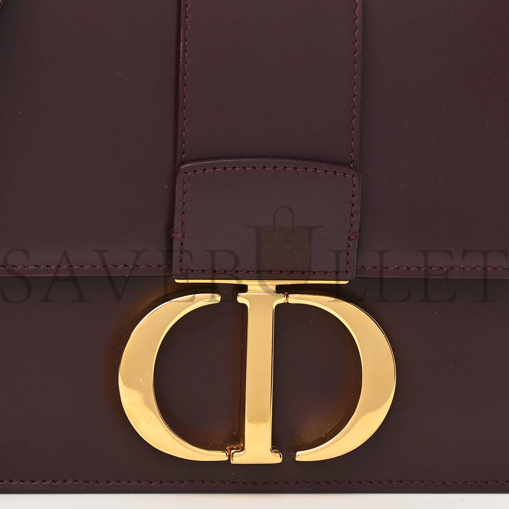 D*or smooth calfskin 30 montaigne flap bag burgundy (23*17*5.1cm)