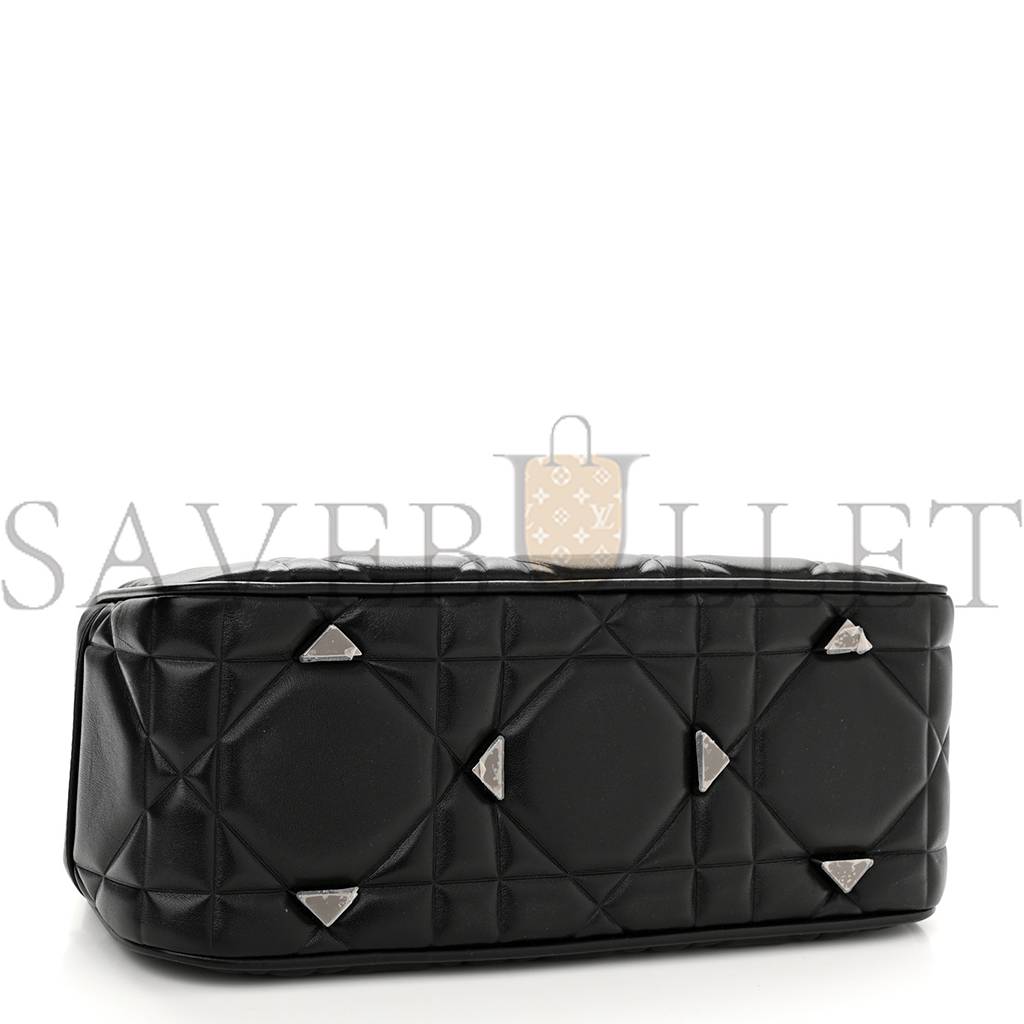 D*or lambskin cannage the lady 95.22 black (30*18*12.1cm)