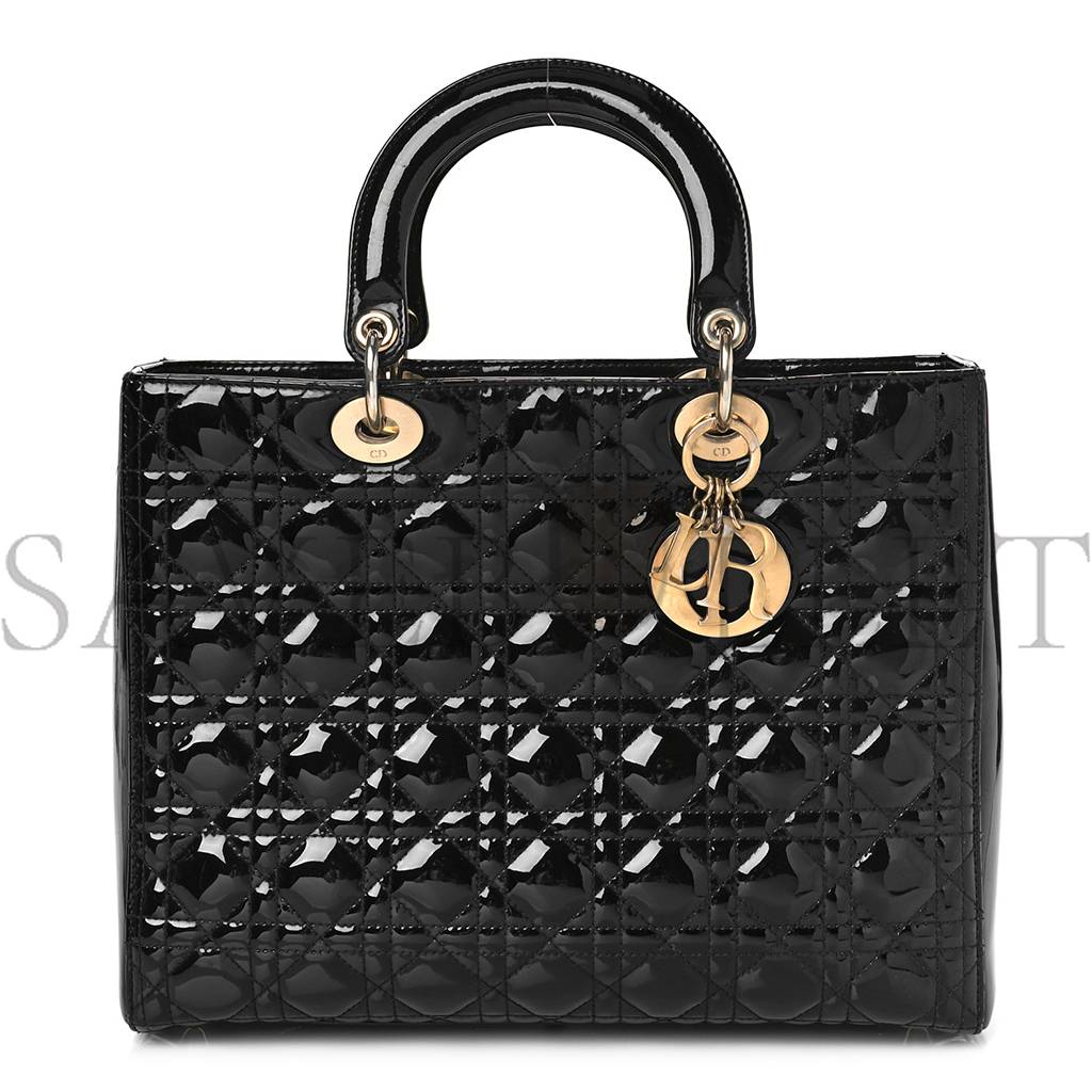 D*or patent cannage large lady D*or black (32*25*12.1cm)