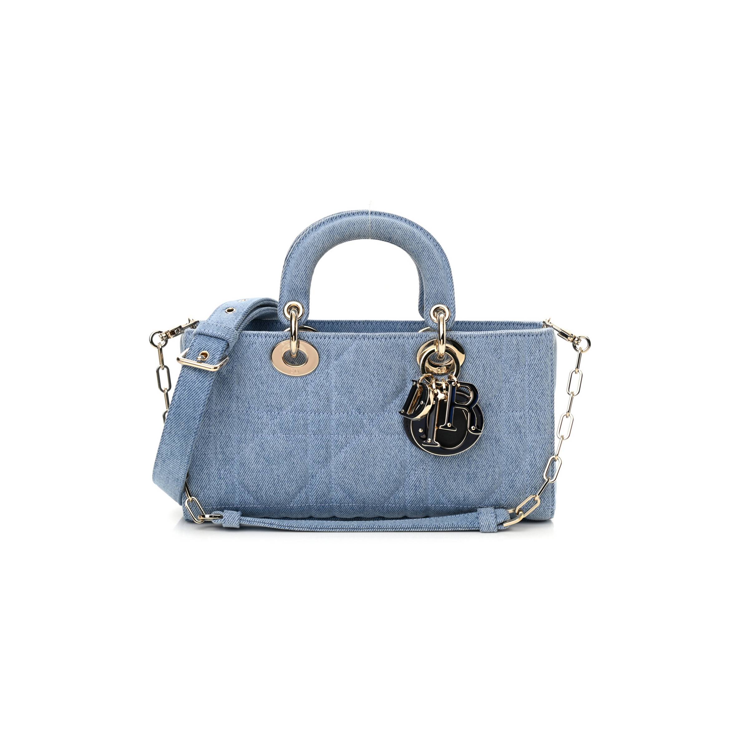 D*or denim macrocannage lady d-joy blue (26*14*6.4cm)