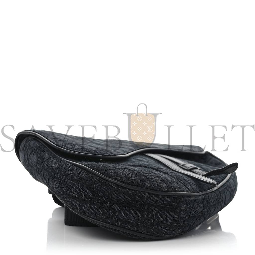 D*or oblique mens saddle bag black blue (25*18*3.2cm)