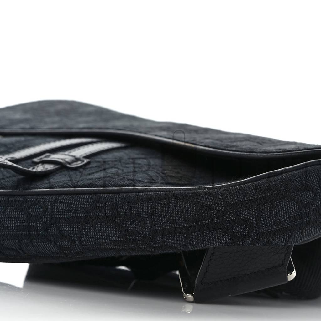 D*or oblique mens saddle bag black blue (25*18*3.2cm)