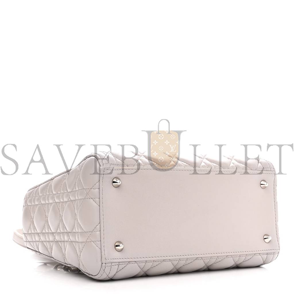 D*or lambskin cannage medium lady D*or grey (23*20*11.4cm)