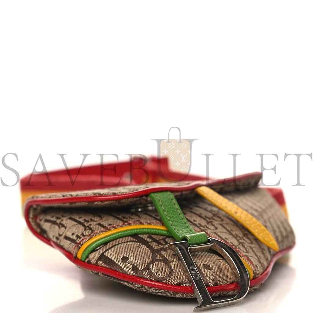 D*or monogram rasta saddle belt bag beige (17*13*2.5cm)