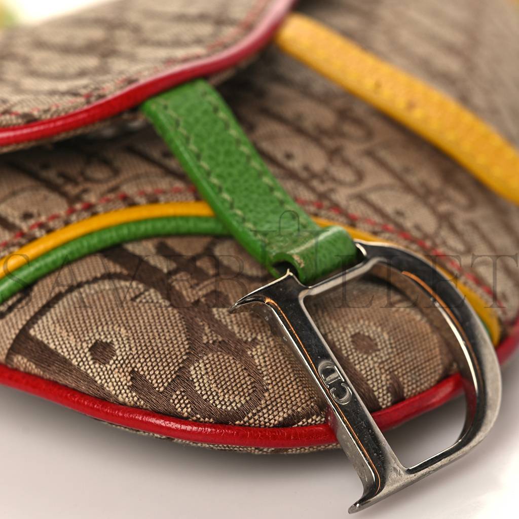 D*or monogram rasta saddle belt bag beige (17*13*2.5cm)