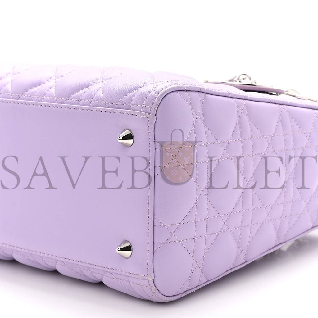 D*or lambskin cannage medium lady D*or purple (24*20*10.8cm)