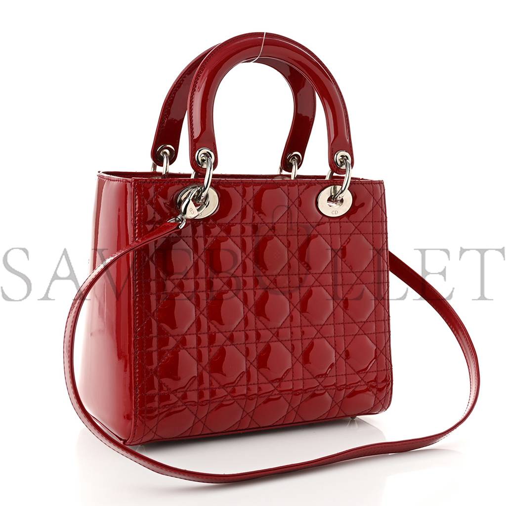 D*or patent cannage medium lady D*or red (23*20*12.1cm)