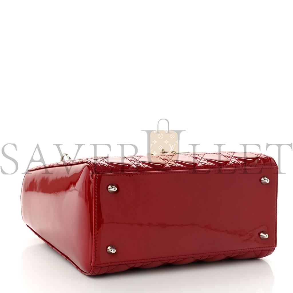 D*or patent cannage medium lady D*or red (23*20*12.1cm)