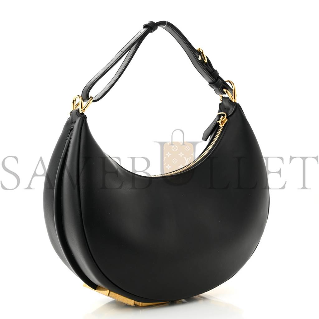 F**di vitello grace matte small F**digraphy hobo bag black (28*24*9cm)