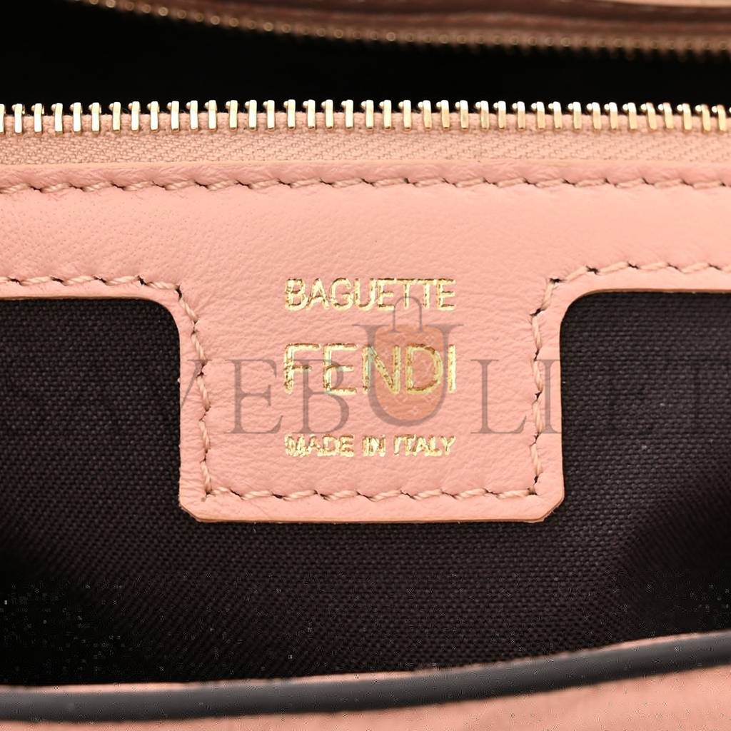 F**di nappa ff 1974 embossed baguette rosa bourbon (27*15*6cm)