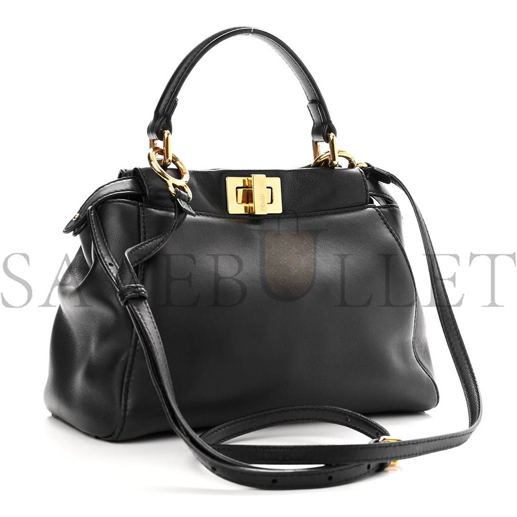 F**di nappa mini peekaboo iconic satchel black (23*17*11cm)