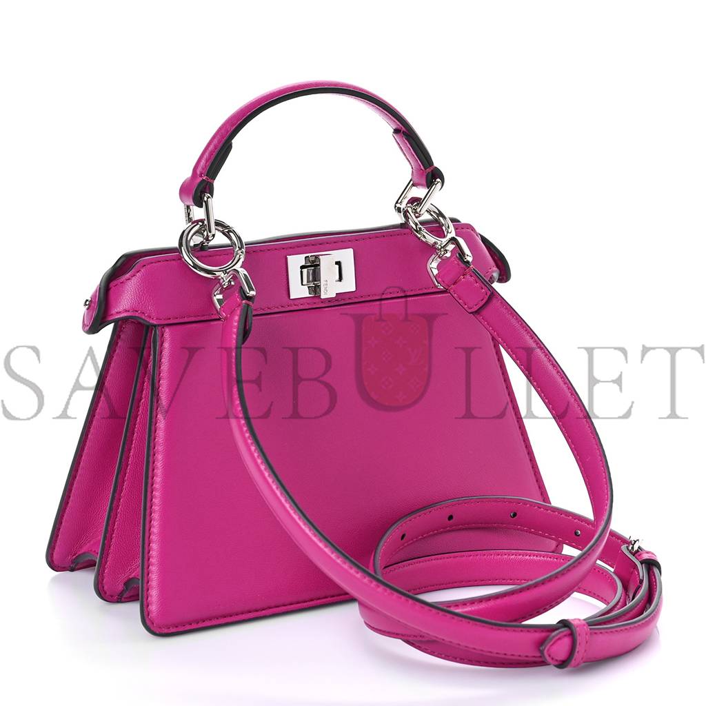 F**di shiny nappa petite peekaboo i see u satchel magenta (20*15*11cm)