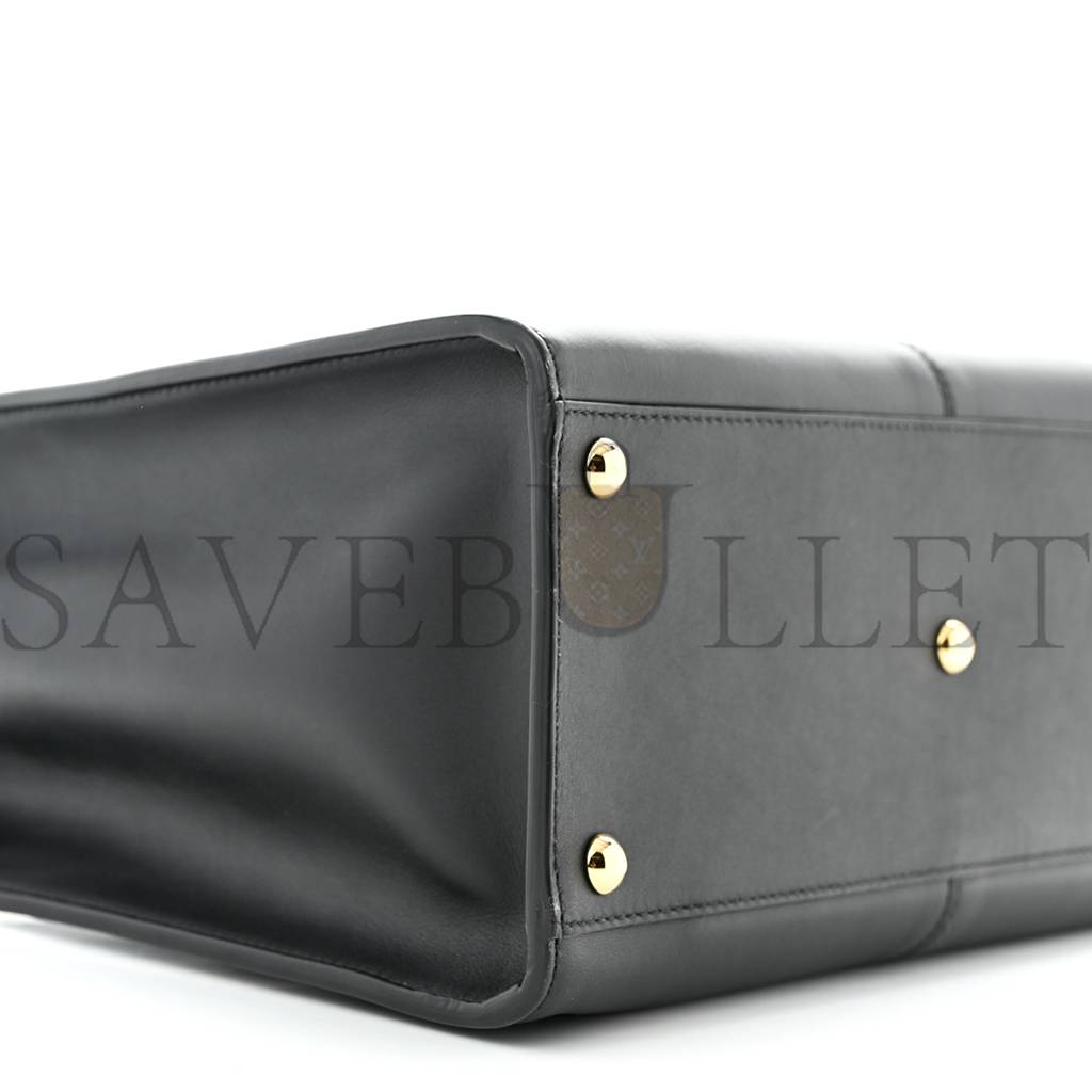 F**di vitello seta glazed fabric ff 1974 medium peekaboo x-lite black (29*25*14cm)