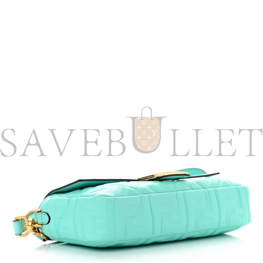 F**di nappa ff 1974 embossed baguette spring turquoise (27*15*5cm)