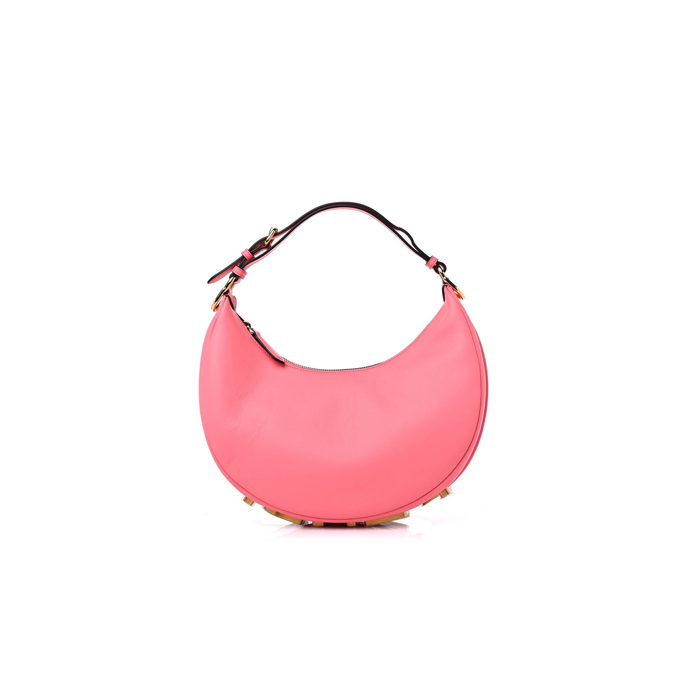 F**di vitello grace matte small F**digraphy hobo bag pink dalia (22*17*9cm)