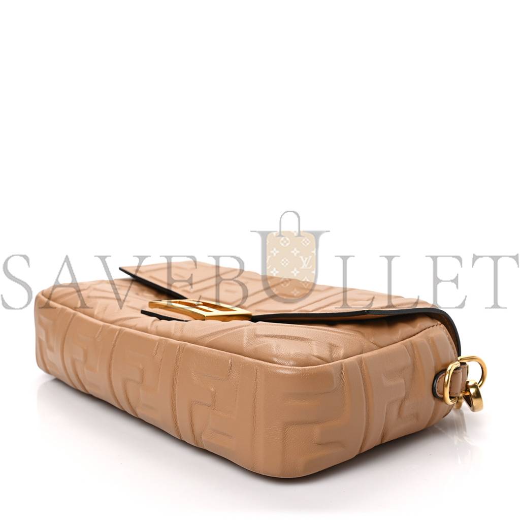 F**di nappa ff 1974 embossed baguette miele scuro (27*16*5cm)