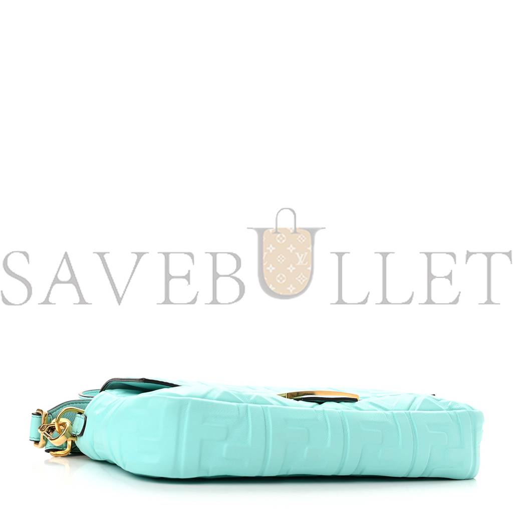 F**di nappa ff 1974 embossed baguette spring turquoise (25*15*5cm)