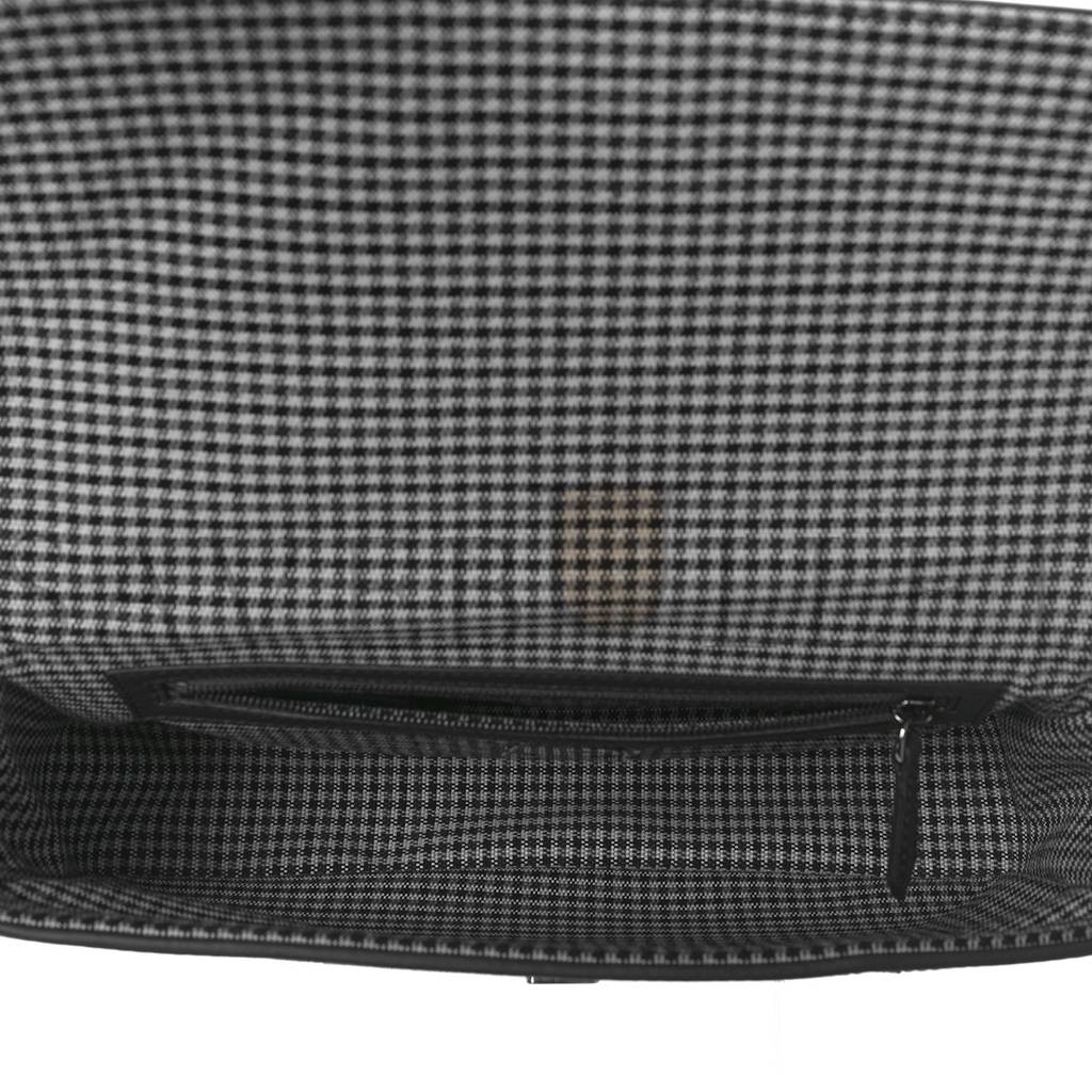 F**di wool vitello king houndstooth ff embroidered baguette grigio anthracite (27*17*6cm)