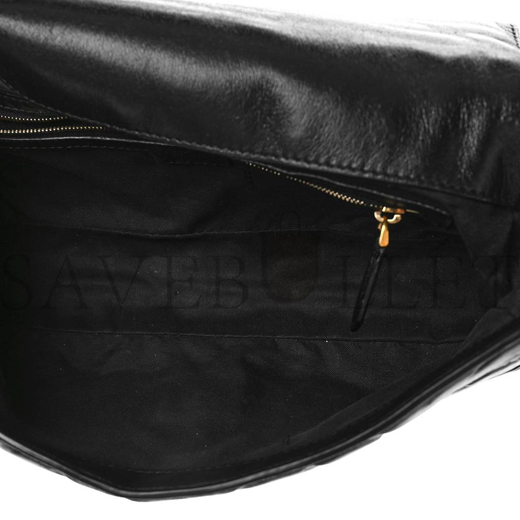 F**di nappa ff 1974 embossed baguette black (27*15*6cm)