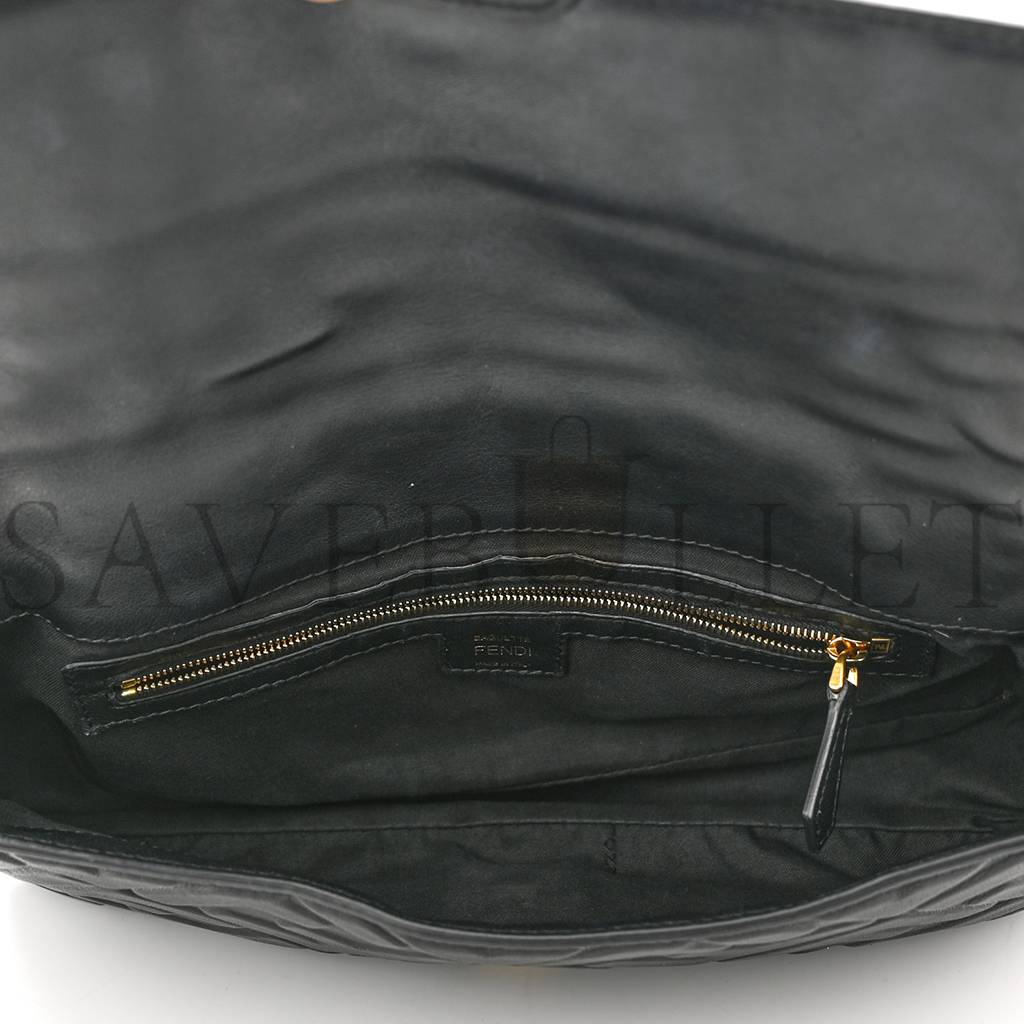 F**di nappa ff 1974 embossed baguette black (26*17*5cm)