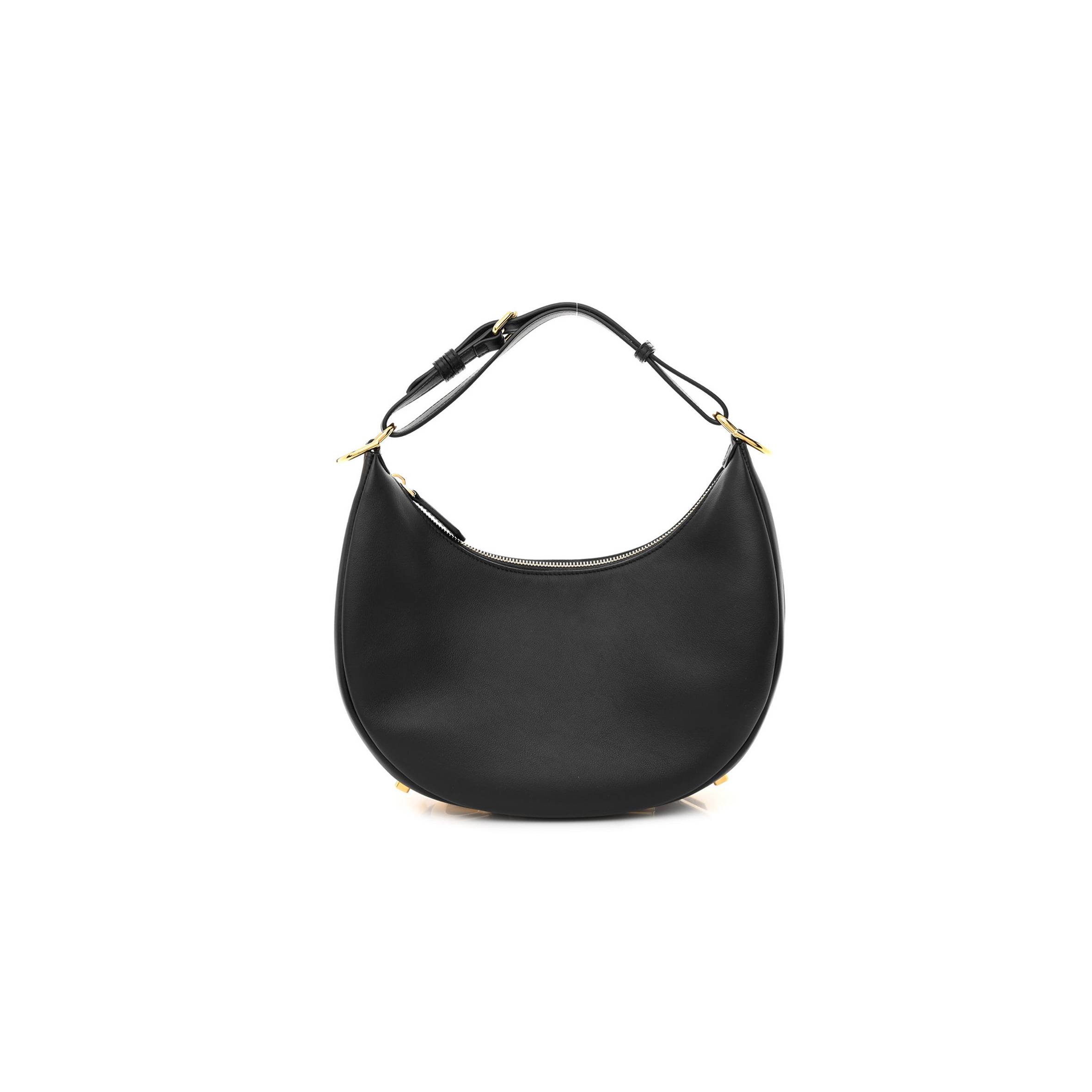 F**di vitello grace matte small F**digraphy hobo bag black (28*23*10cm)