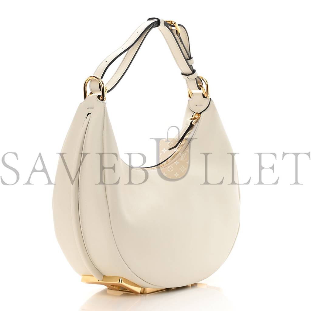 F**di vitello grace matte small F**digraphy hobo bag white ice (28*21*8cm)