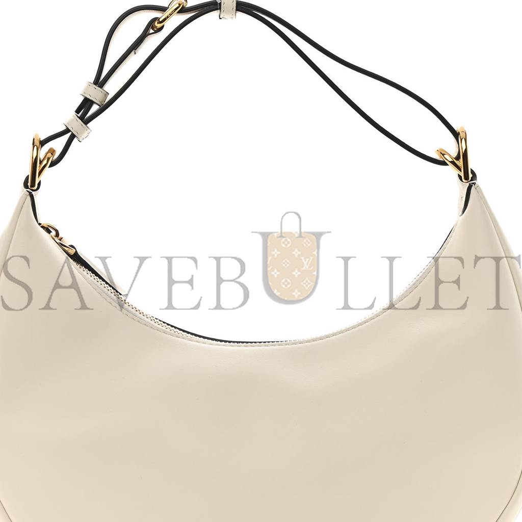 F**di vitello grace matte small F**digraphy hobo bag white ice (28*21*8cm)